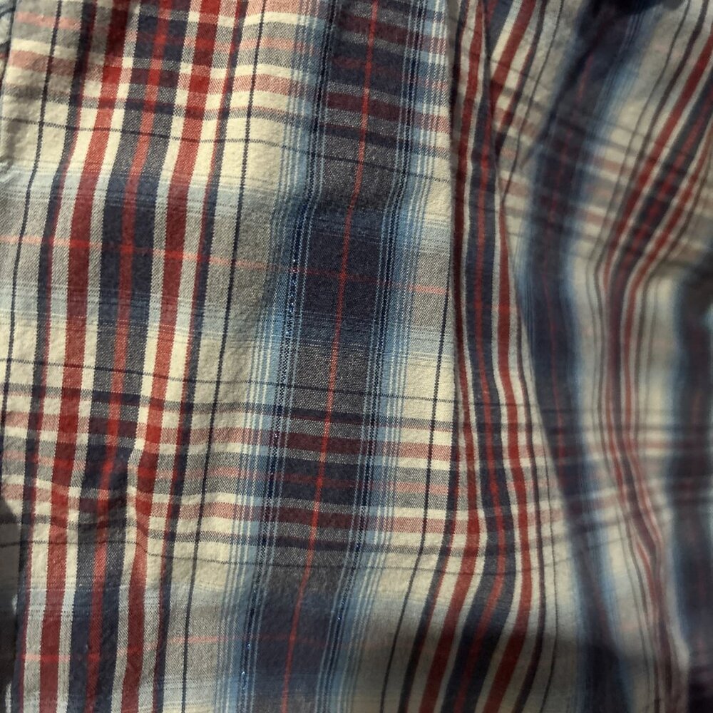 VTG Lucky Brand Western Shirt Womens M Cowgirl Pearl Snap Plaid Tiger Patch - Picture 7 of 16
